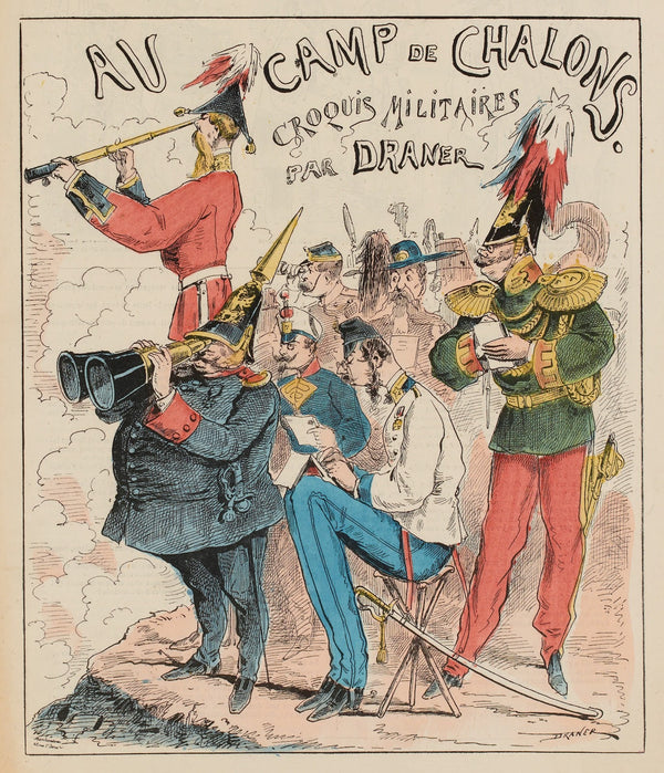 Au camp de Châlons croquis militaires