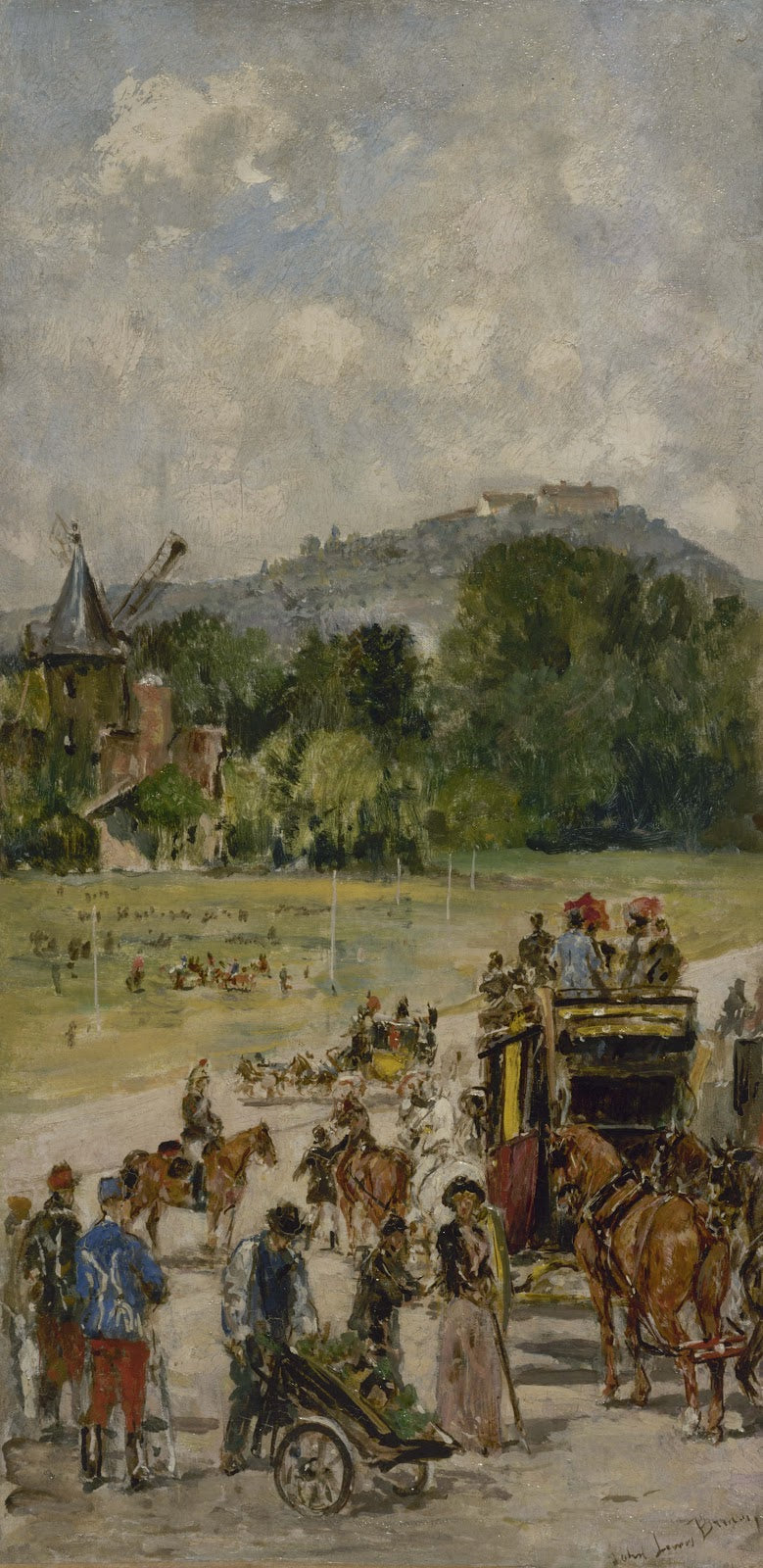 Le champ de courses de Longchamp 1889