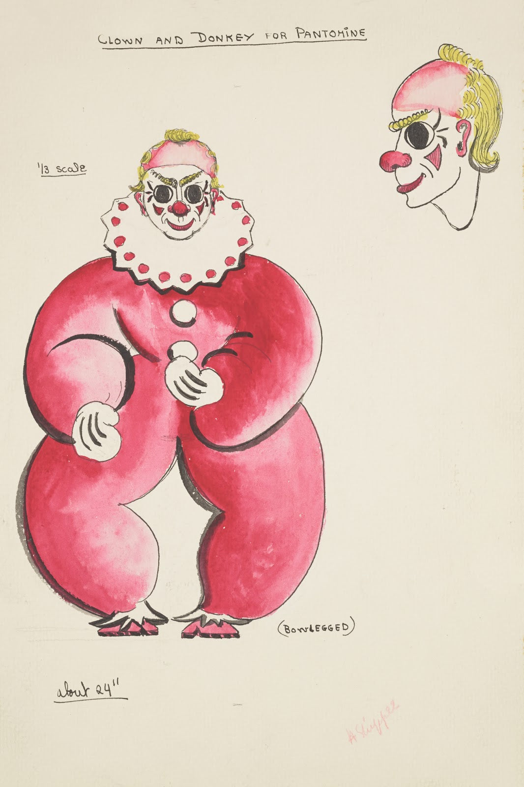 String Fevermarionette Clown for Pantomime 1934 1943