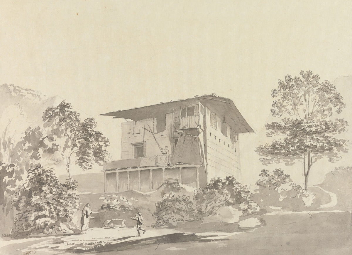 In the Village near Tassisudon Tashicho Dzong ca 1783