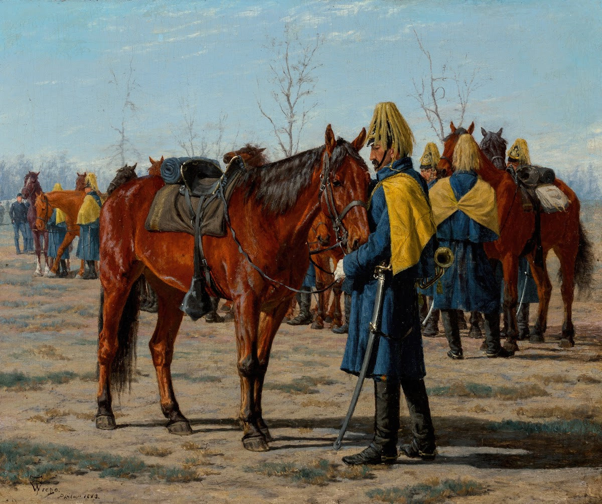 US Calvary Preparing to Ride 1883