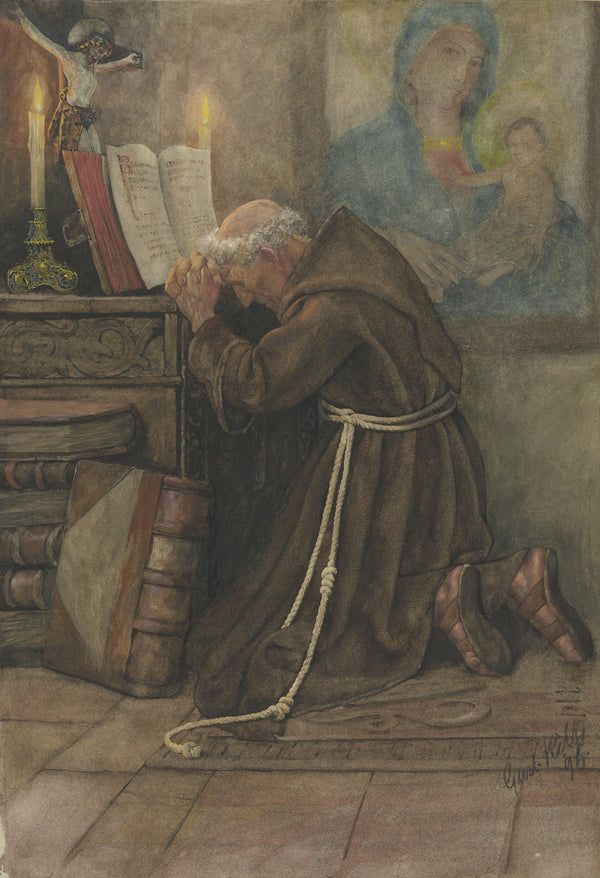 Praying monk 1896