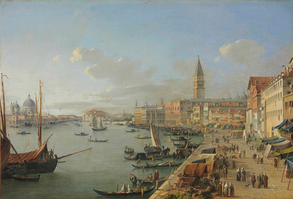 A View Of Venice With The Doges Palace Saint Marks Campanile And Santa Maria Del