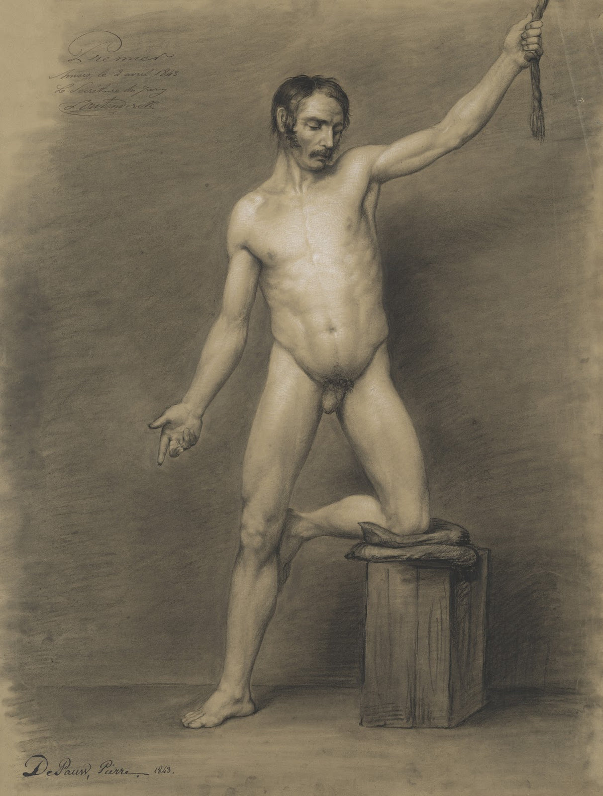 Standing male nude 1843