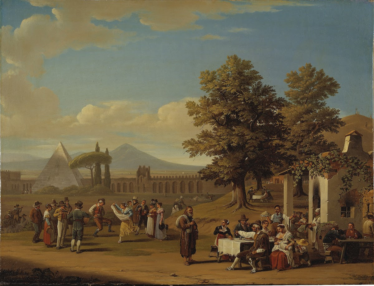 Italian Harvest Festival at Monte Testaccio near Rome 1825