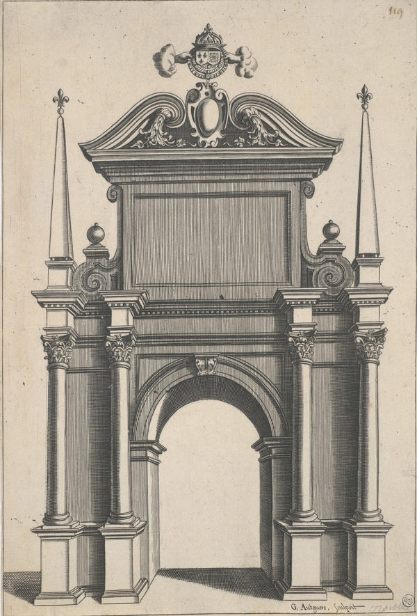 Architectural Design for an Arch with CorinthianColumns ca1625
