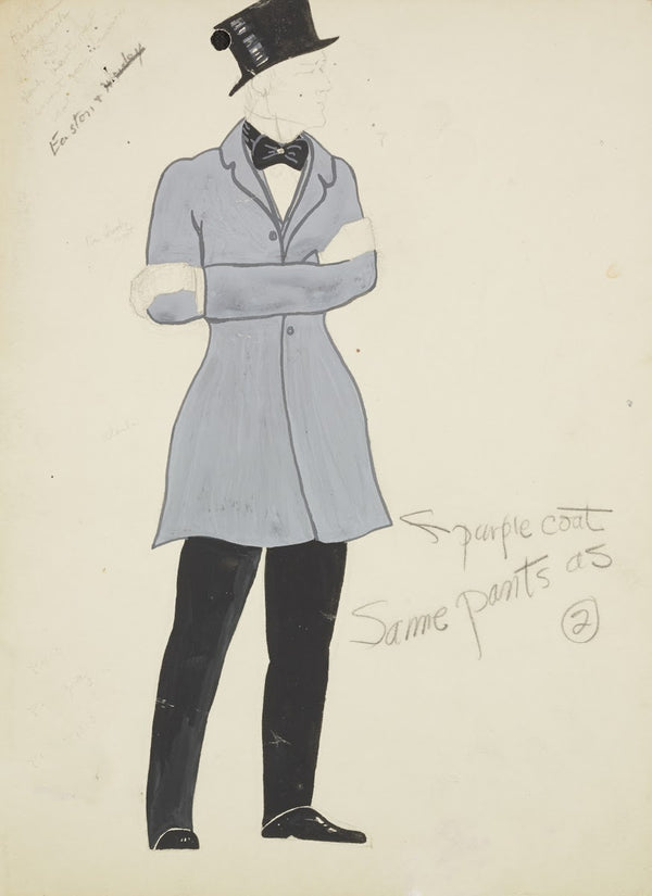 New York Fireman Purple coat black trousers black bowtie and black top hat 1934