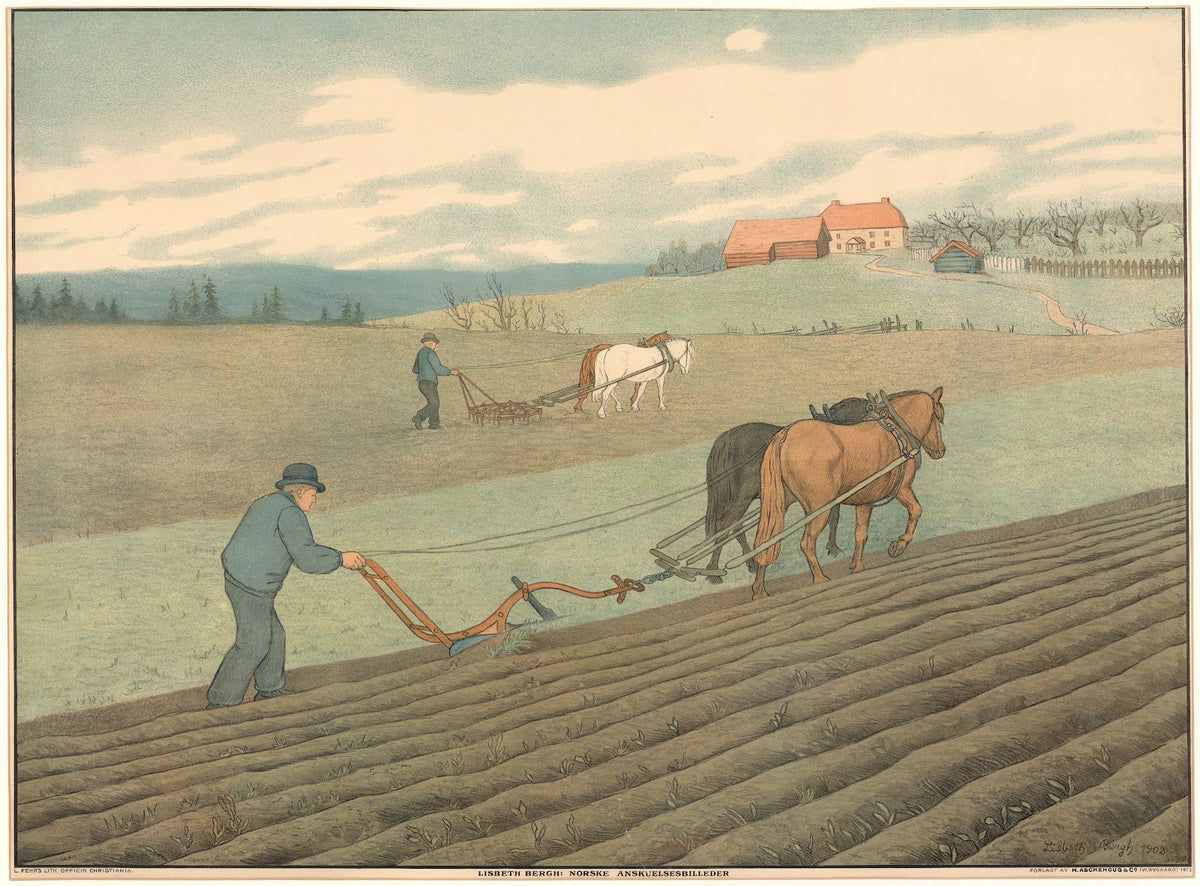 Spring Plowing in Norway 1902