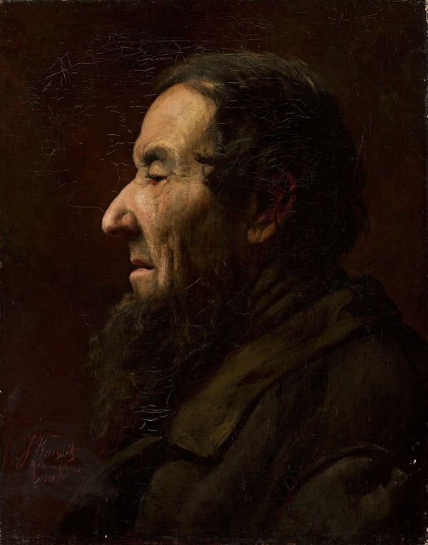 Male portrait in profile study 1883