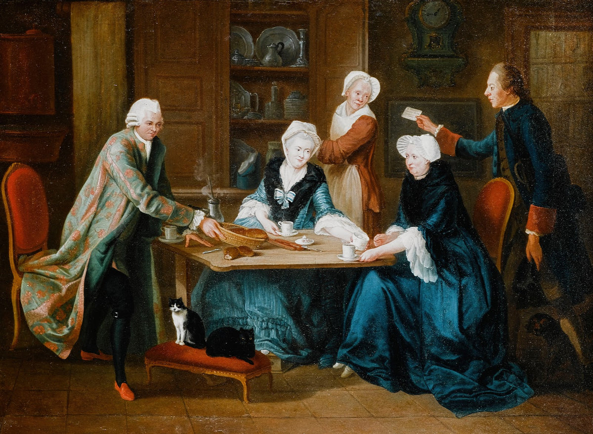 Réunion de la famille Barré dans son intérieur 1772