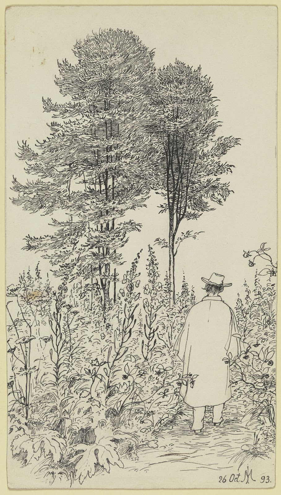 Emil Lugo beim Spaziergang 1893