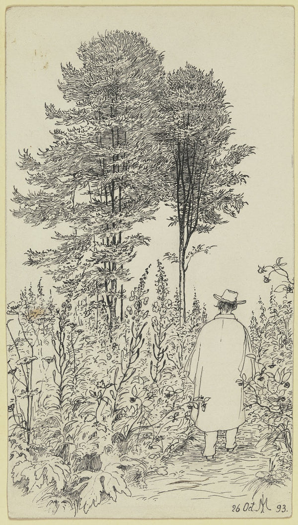 Emil Lugo beim Spaziergang 1893