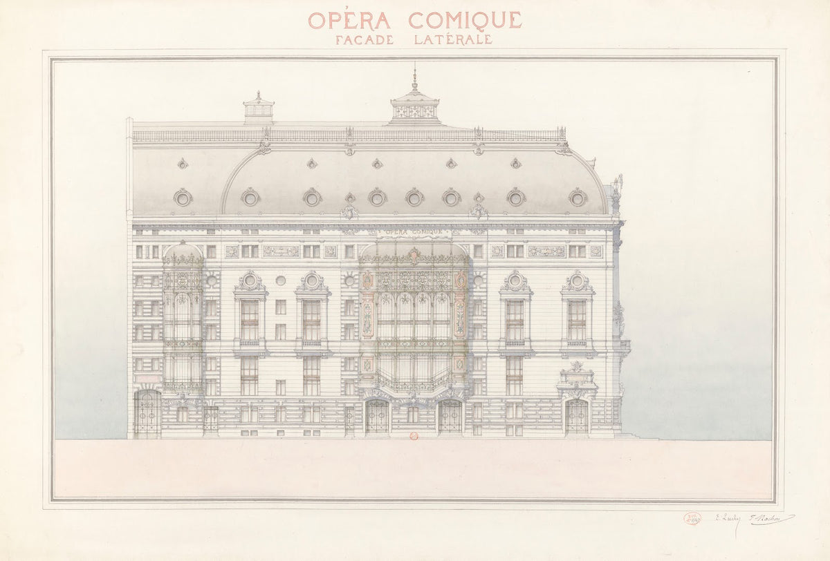 Opéra Comique  Façade laterale 1893