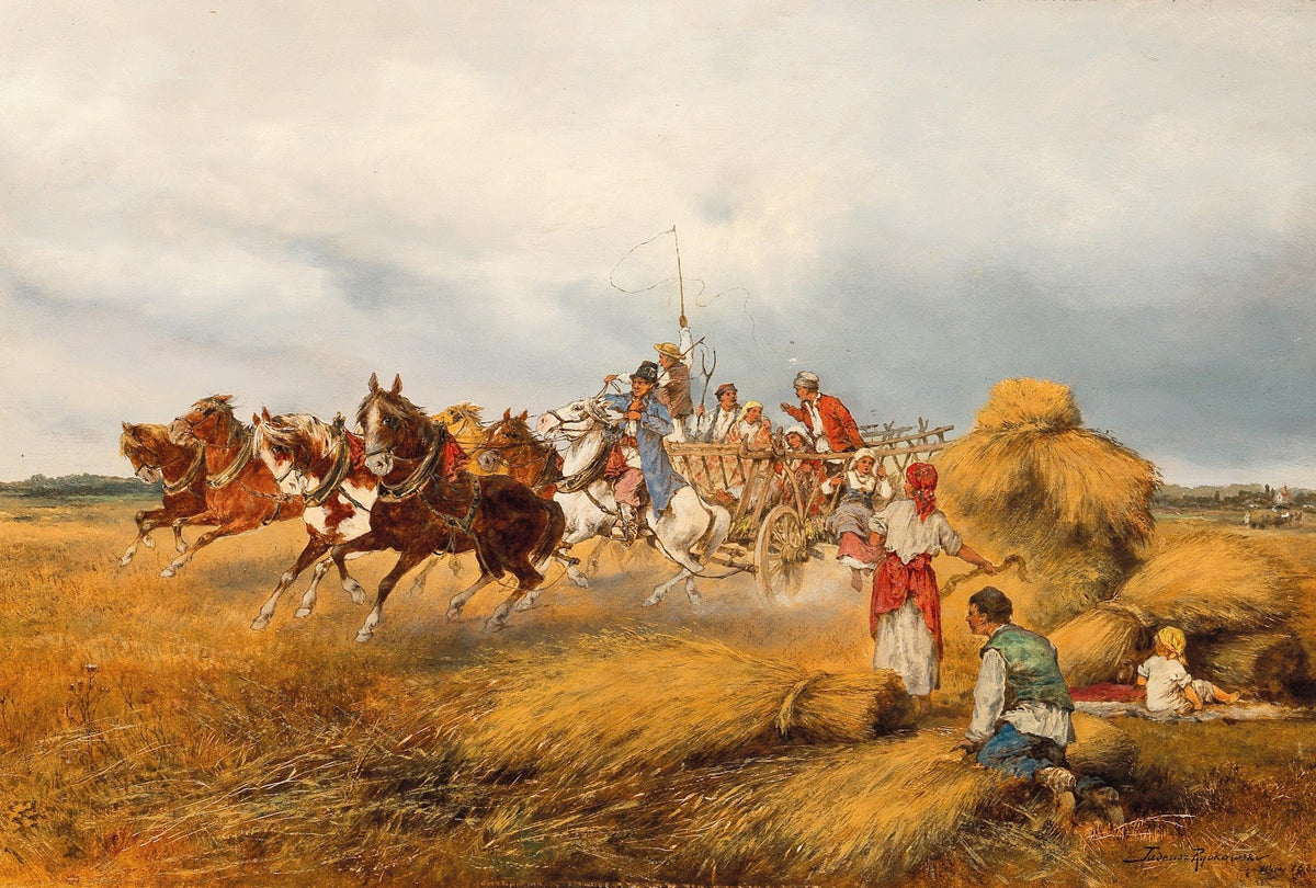 Ernte in Polen Umgebung von Krakau 1883