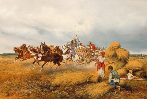 Ernte in Polen Umgebung von Krakau 1883
