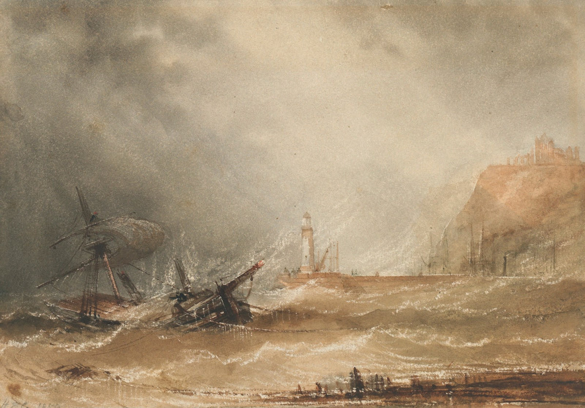 A ship off Whitby in a storm 1859