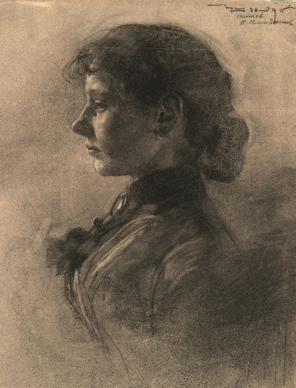 Portrait of a Woman in Profile Turned to the Left 1890