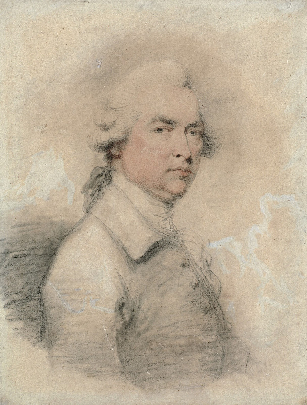 Head and shouldres portrait of a man turned to the right 1782