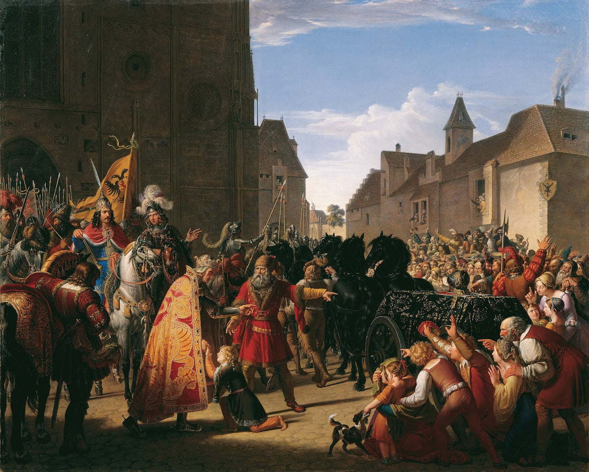 Wenzel bittet Rudolf von Habsburg um die Leiche seines Vaters Przemysl Ottokar 1