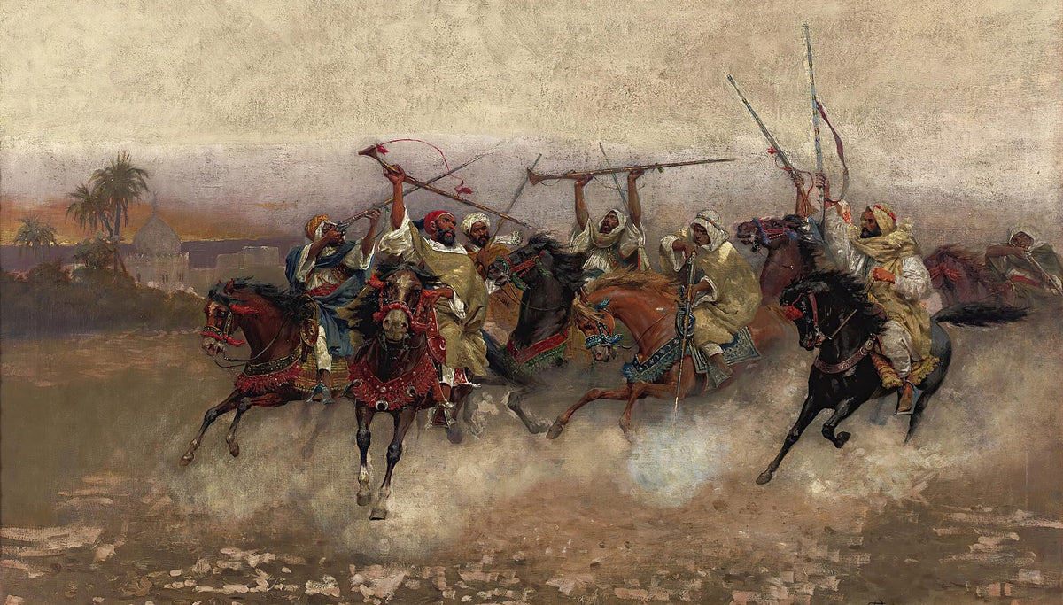 Arab Horsemen In Gallop