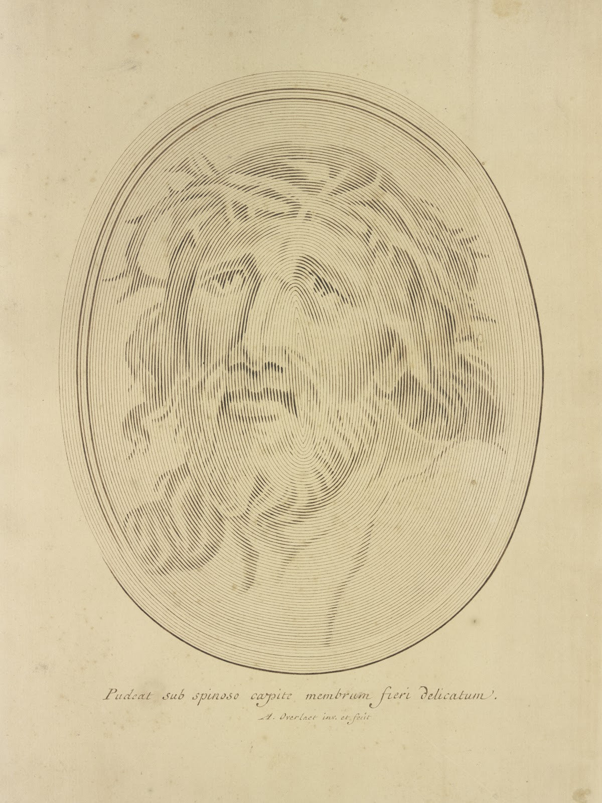 Christuskopf mit Dornenkrone in der Art von Claude Mellans Formatur unicus una