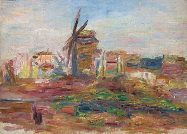 Moulin sur la colline de Montmartre circa 1905