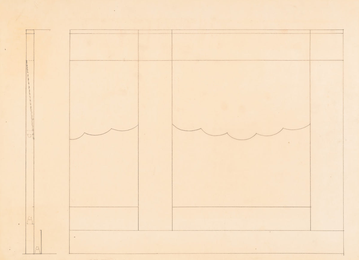 Design for unidentified restaurant possibly Dunhalls Restaurant New York NY Wall
