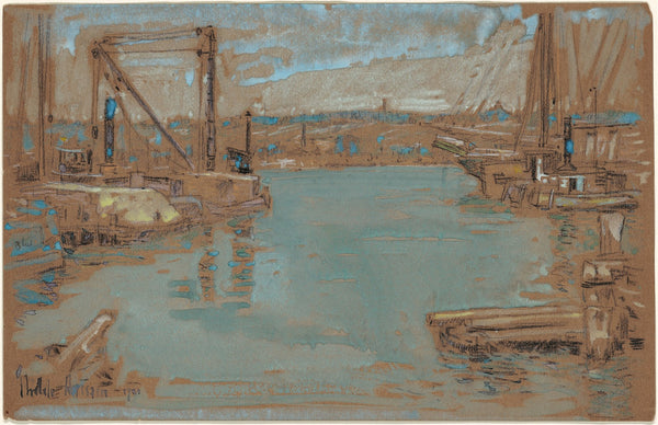 North River Dock New York 1901