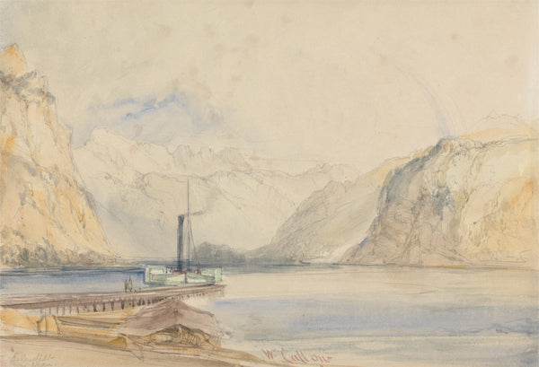 Wallenstadt from Wesen Switzerland 1838