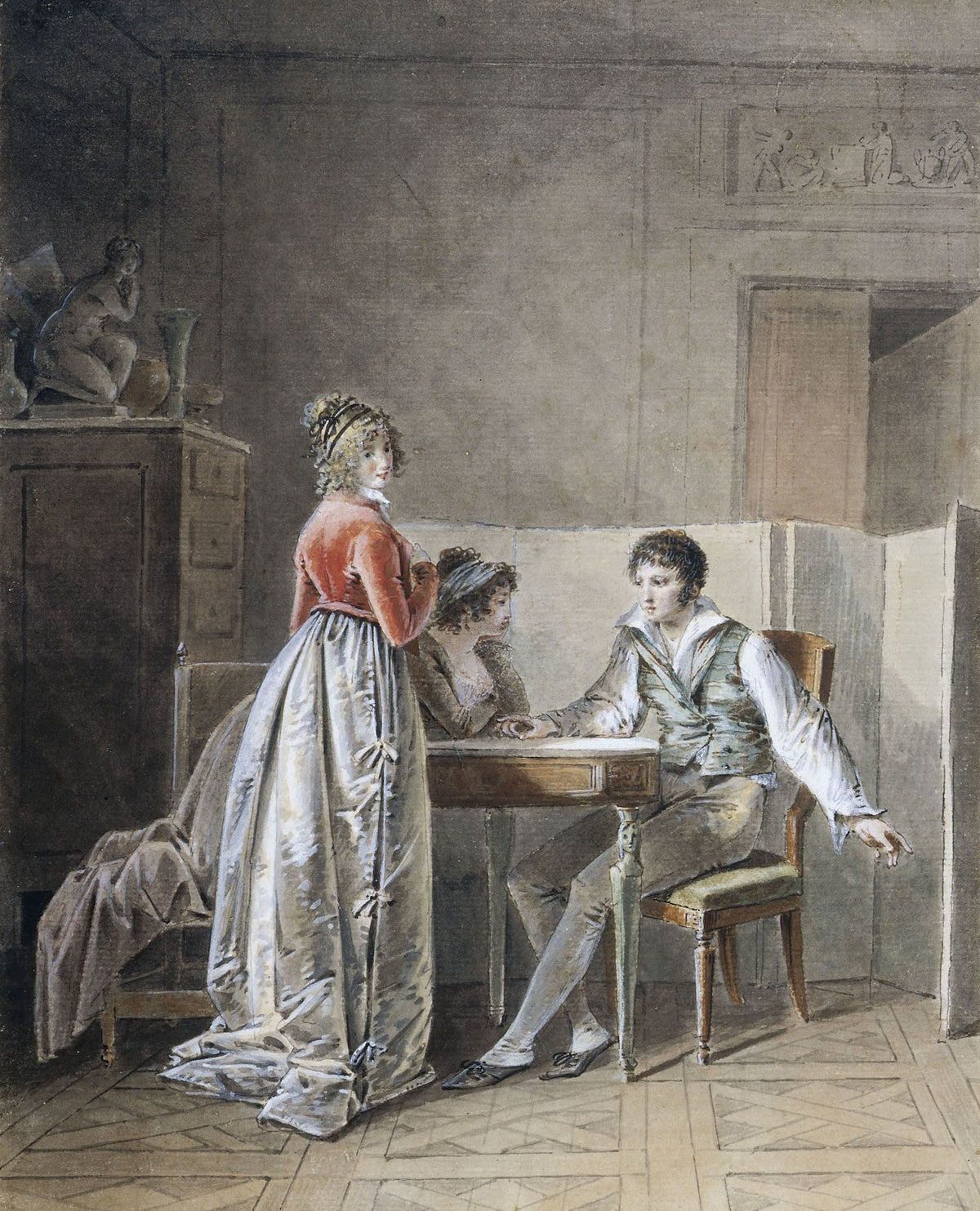 Conversation dans un intérieur 1800