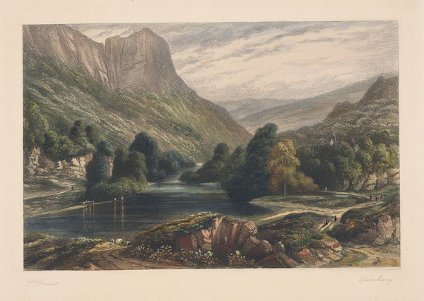 Landscape with mountain lake Peter DeWint 1850