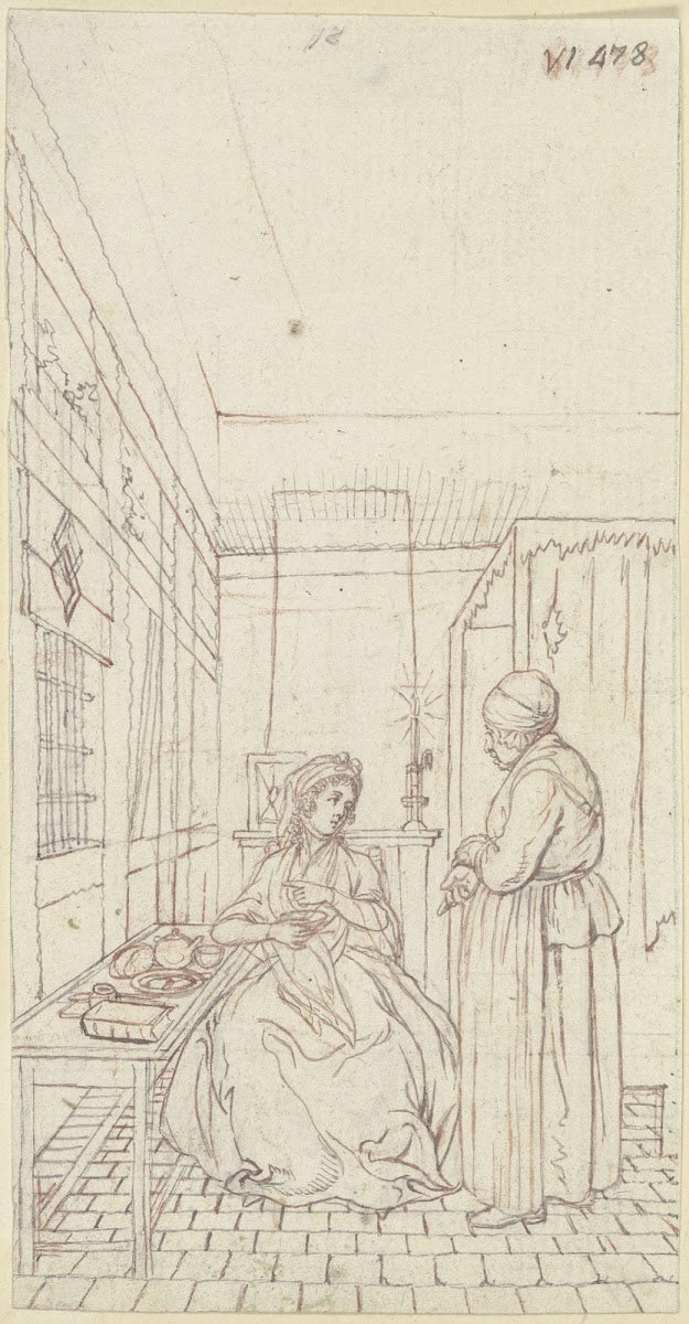 Clarissa sitzt in der Gefängniszelle ca 1796