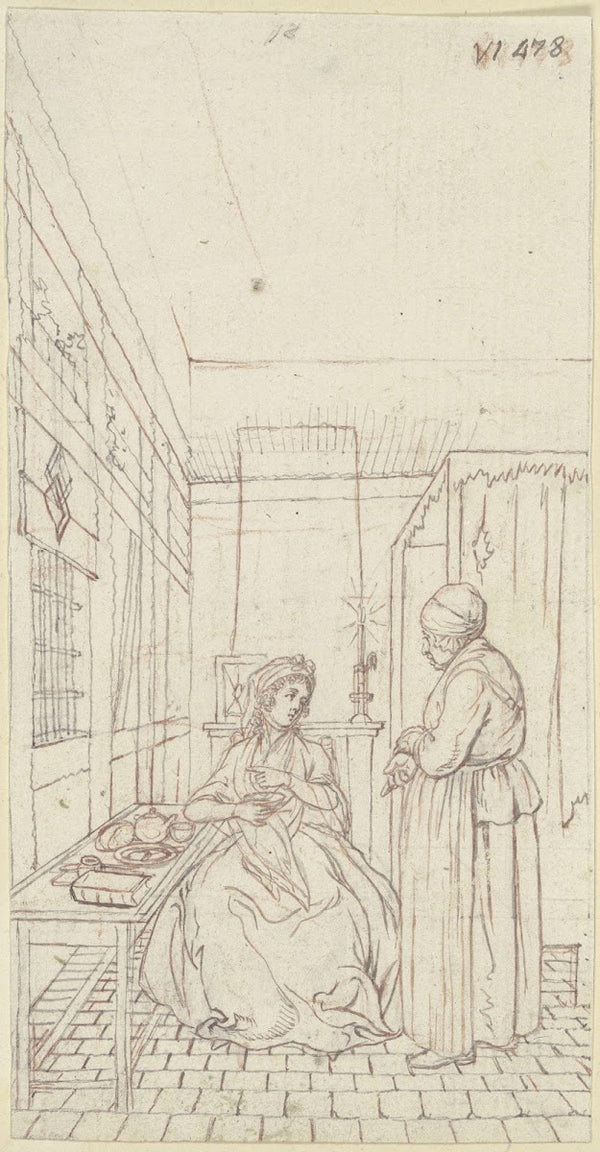Clarissa sitzt in der Gefängniszelle ca 1796