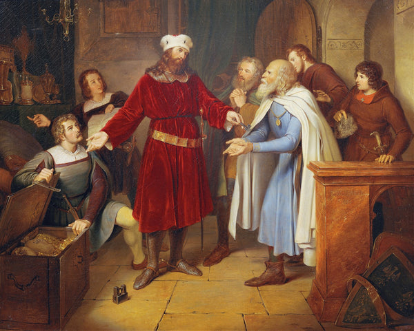 Leopold von Babenberg hands over his treasures to the citizens of Vienna 1836