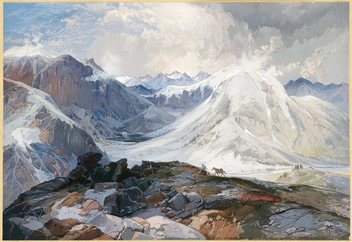The Mosquito Trail Rocky Mountains of Colorado Elevation 12000 Feet ca 1875