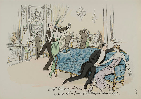 Ah Princesse sétendre dans ce canapé de Jansen 1913