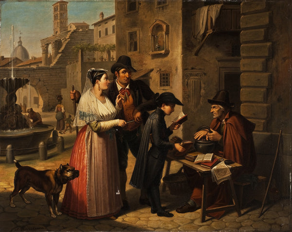 A Second Hand Bookseller In A Roman Street