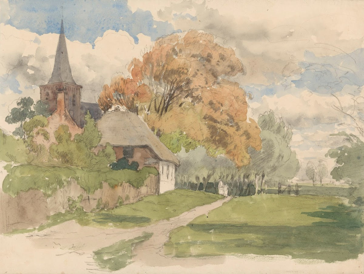 Erf bij een dorpskerk 1845   1925