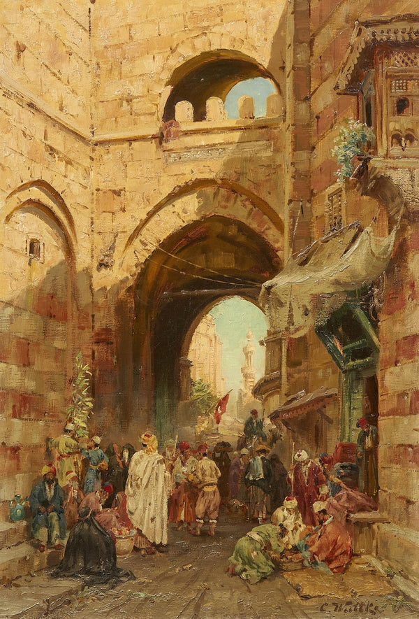 Ansicht von Kairo mit dem Südtor der Stadtmauer Bab Zuweila