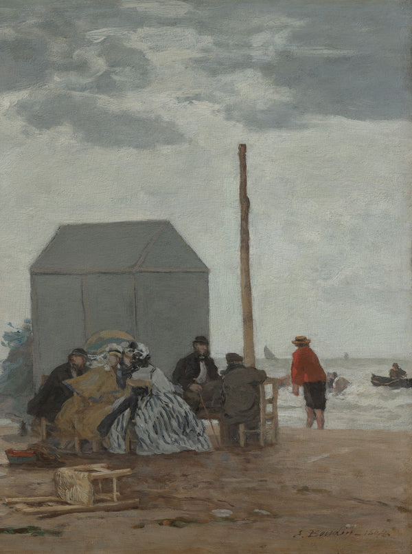 The Beach at Deauville 1864