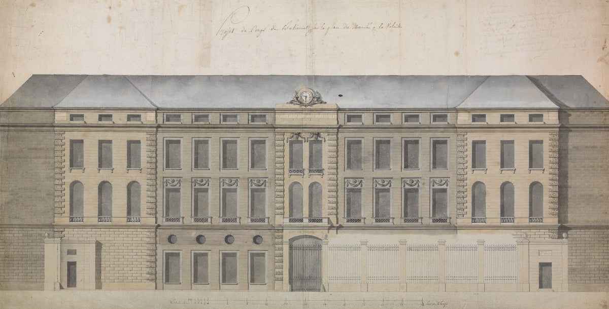 Elevation of the Façade of the Marché à la Volaille Quai des Grands Augustins Pa