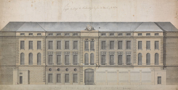 Elevation of the Façade of the Marché à la Volaille Quai des Grands Augustins Pa