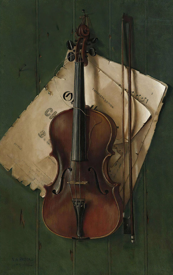 Still Life With Violin Bow And Sheet Music 1903