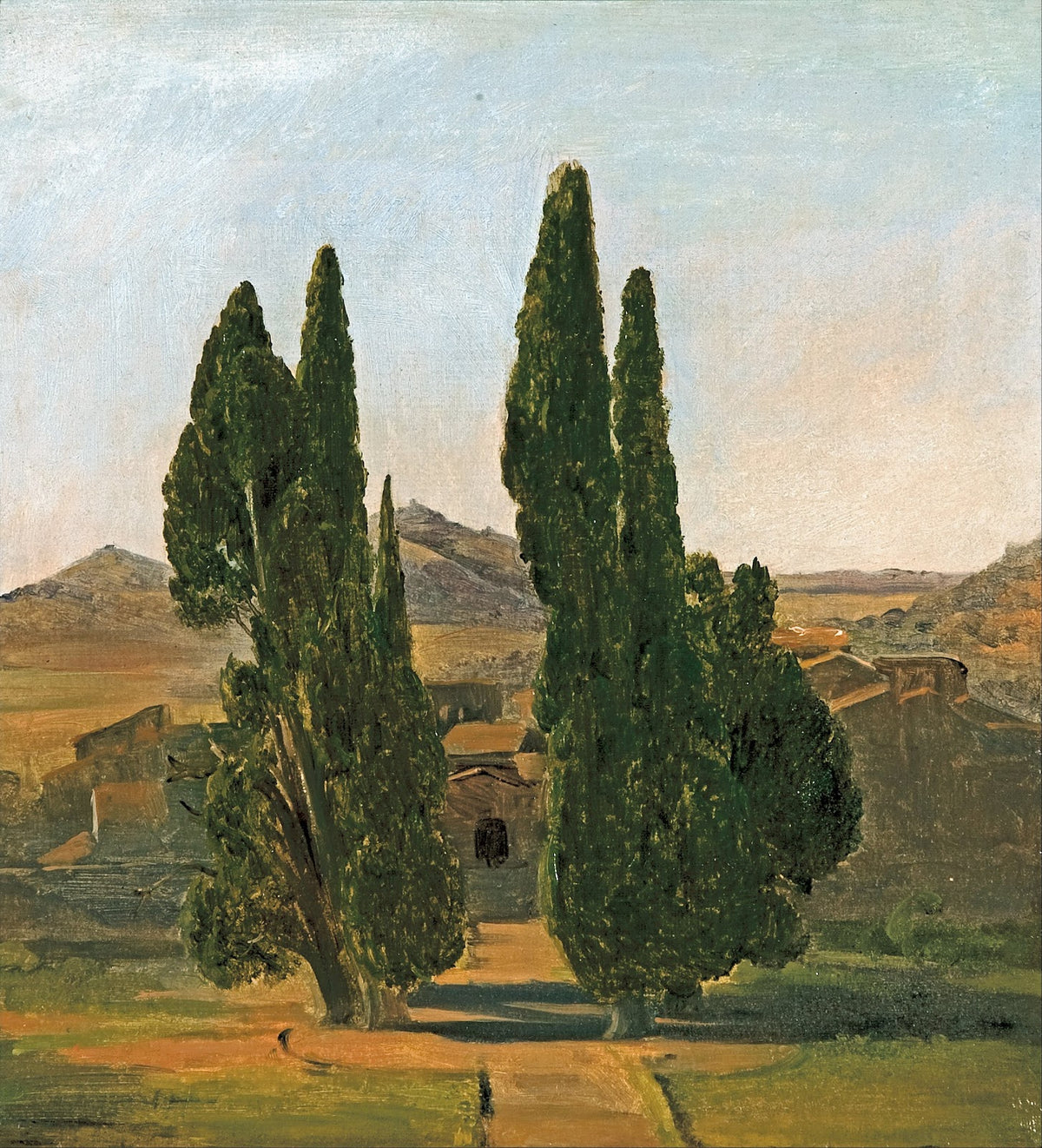 Cypress trees at the Villa dEste 1817