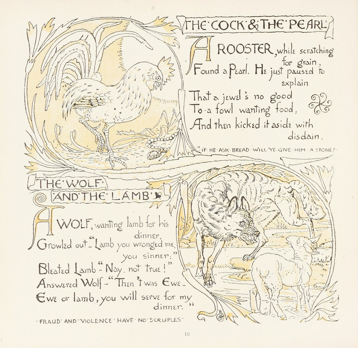 The Cock and the Pearl The Wolf and the Lamb 1908