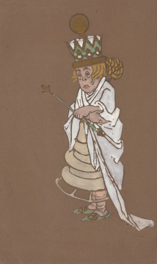 White Queen costume design for Alice in Wonderland 1915