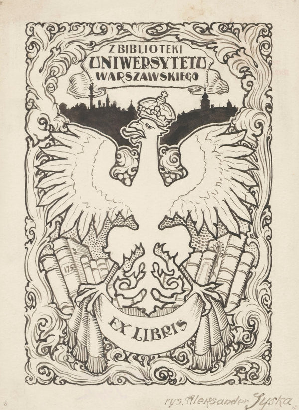 Design for aBookplate of the University of Warsaw Library 1916
