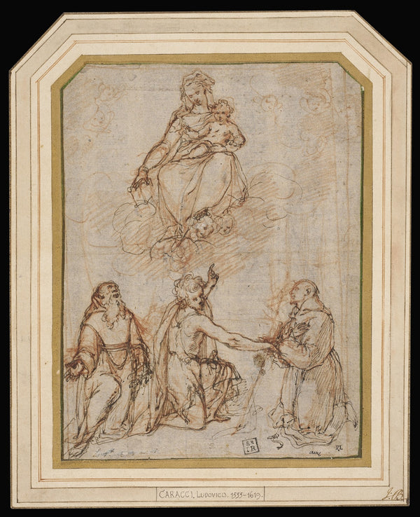 Madonna and Child with SS Benedict John the Baptist and Francis circa 1595 1598