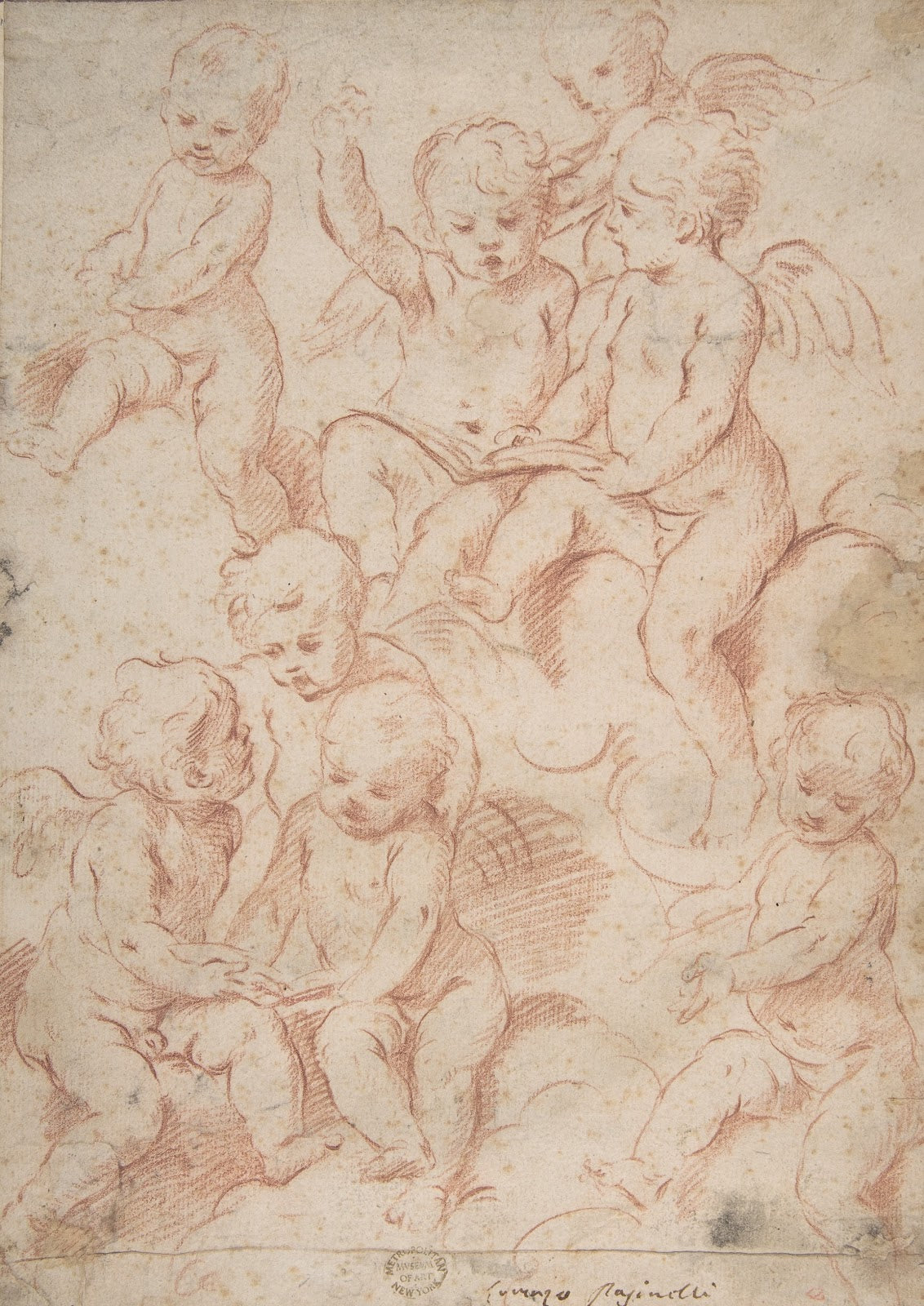 Winged Putti with Open Music Books 16291700