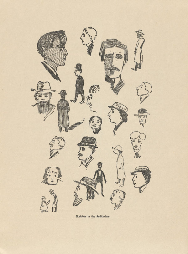 Sketches in the auditorium 1907